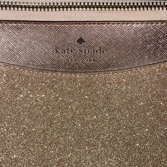 Kate Spade Rose Gold Shimmering Tote Bag with Textured Finish - Picture 3 of 10